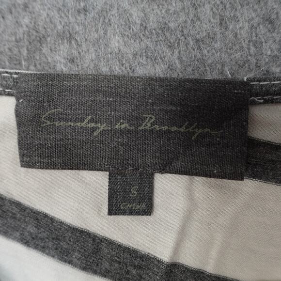 Anthropologie Top Womens Small Sunday in Brooklyn Tank Striped Asymmetrical Neck - Picture 2 of 8